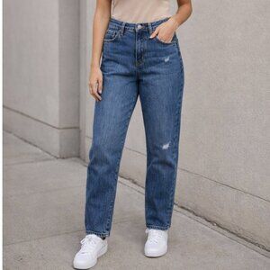 Ceros Womens High Rise Straight Leg Jeans Size 26 Classic Denim